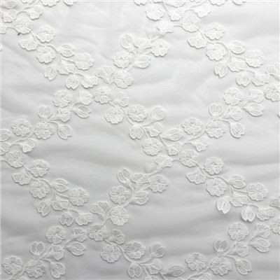3D Floral Mesh Lace Embroidery Fabric