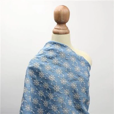 Denim Embroidery Fabric