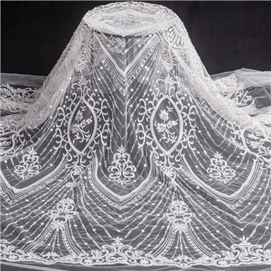 Party and Wedding Dress Beaded Lace Fabric