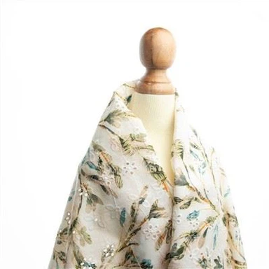 Printed Cotton Embroidery Fabric