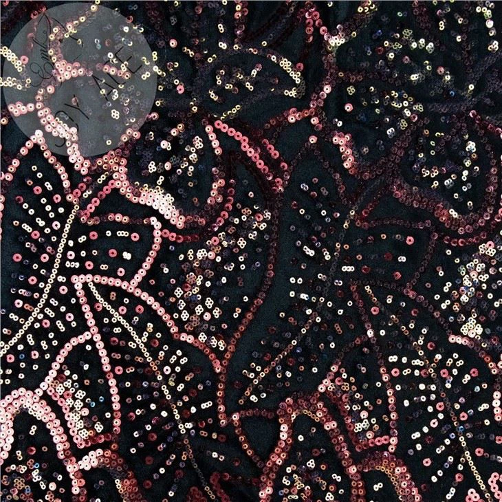 Embroidered Sequin Lace Fabric