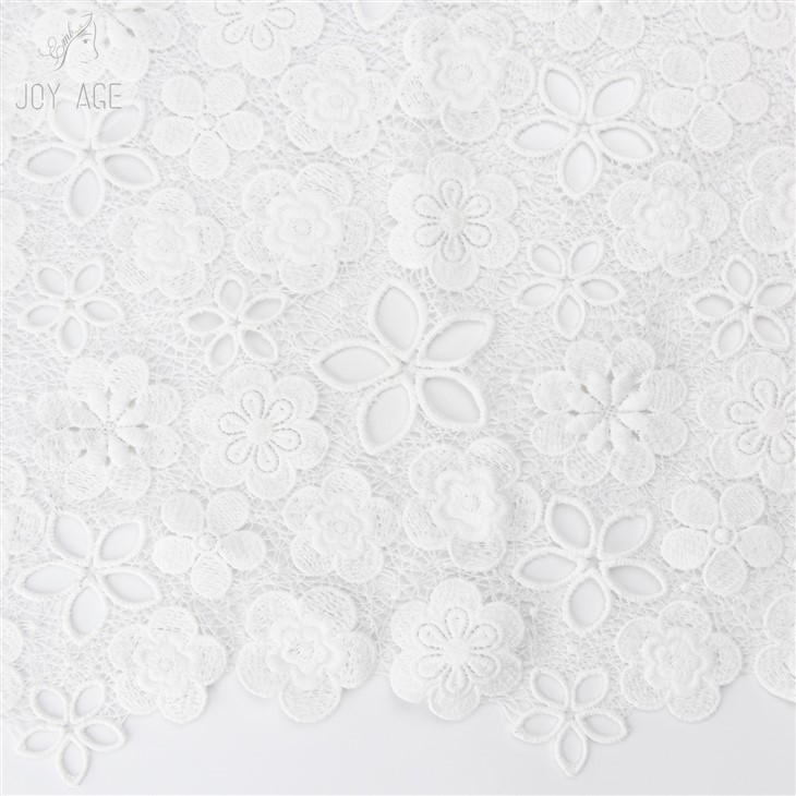 Schiffli Guipure Flower Chemical Overlay Lace Fabric