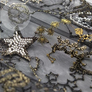 Gold And Silver Thread Bead Embroidery