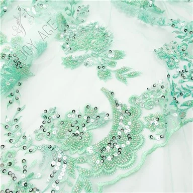 Bridal Stone Floral Beaded Sequin Lace For Wedding Dress