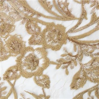 Champagne Gold Sequin Fabric