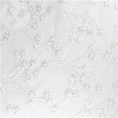 Cord Embroidery Tulle Lace Fabric