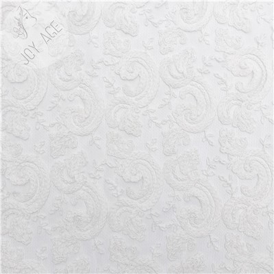 Cord Embroidery Lace Fabric For Lace Curtain