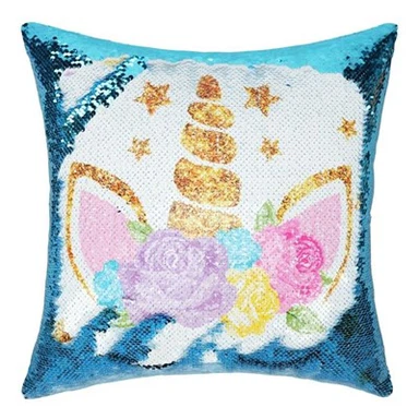 Wholesale Custom Print Reversible Glitter Sequin Cushions Cover